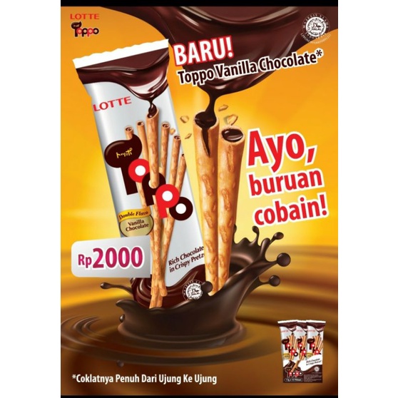 Jual LOTTE toppo Rich Chocolate 1 box 12 pcs ( new ) | Shopee Indonesia