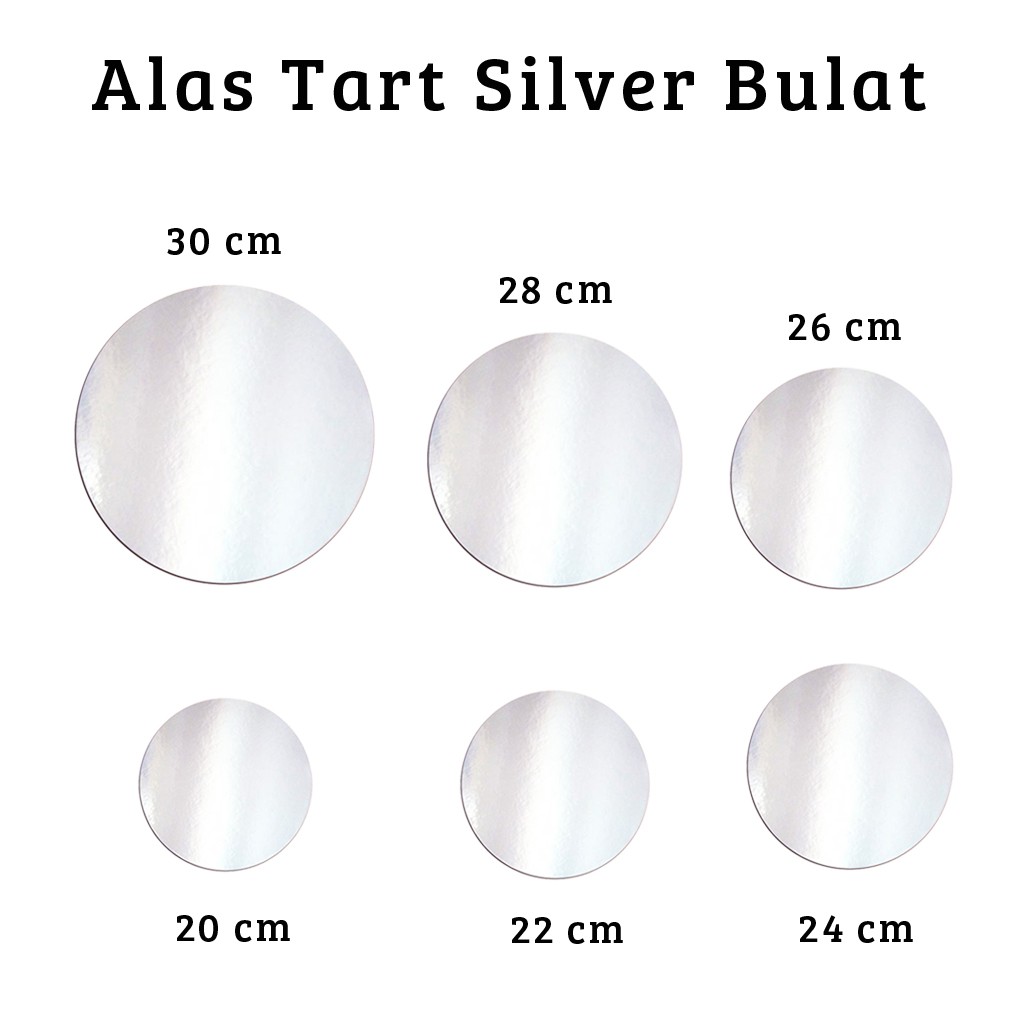 Jual Alas Tart SILVER Tatakan Kue BULAT / KOTAK [1 pcs] | Shopee Indonesia
