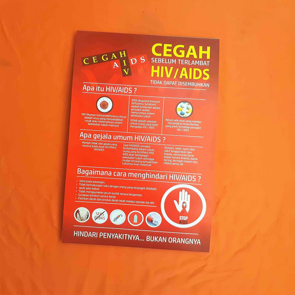 Jual Poster HIV, Poster AIDS, Poster HIV AIDS | Shopee Indonesia