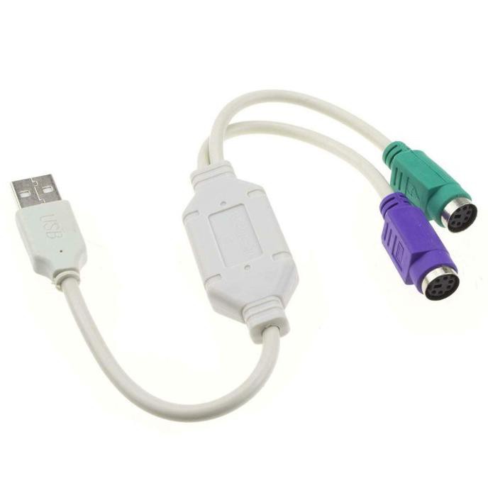 Jual Adapter USB Male to PS 2 / Keyboard Mouse USB Male to PS2 Female ...