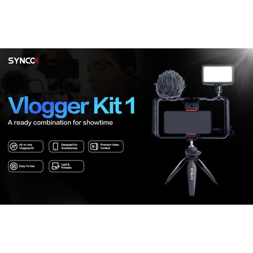 Jual Synco Vlogger Kit 1 - Lengkap dengan Mikrofon dan LED | Shopee ...