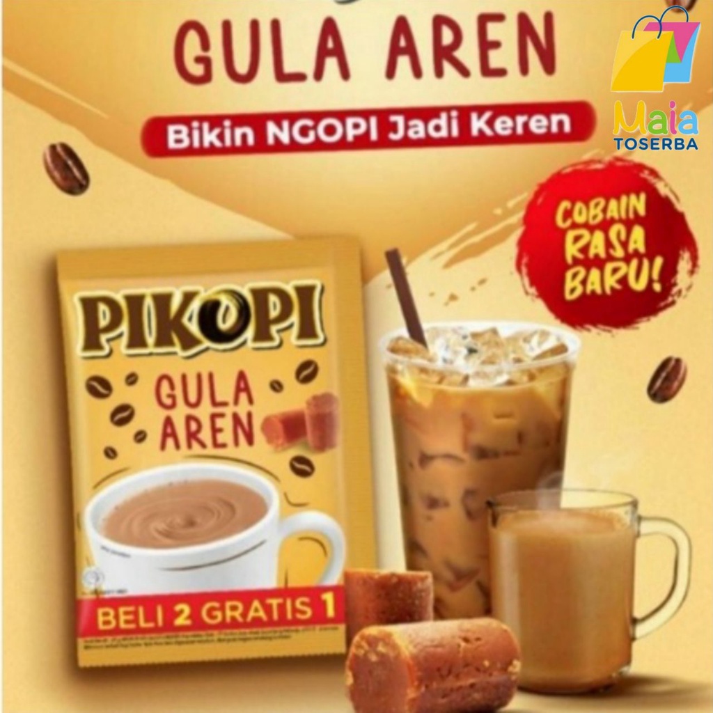 Jual [MT] (1 RENCENG isi 15 SACHET) Pikopi Gula Aren 22gr - Kopi
