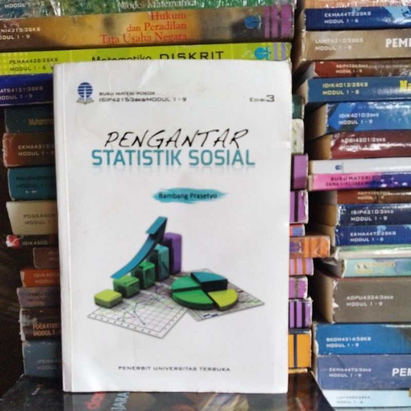 Jual Buku Materi Pokok Pengantar Statistik Sosial UT. Buku Universitas ...