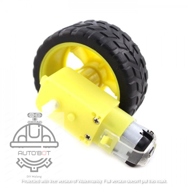 Jual Motor DC Gearbox + Roda untuk Robotik Arduino Gear motor Shopee