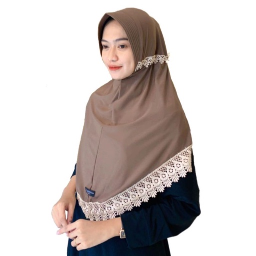 Jual JILBAB ALENA INSTAN RENDA SERUT SIZE L | Shopee Indonesia