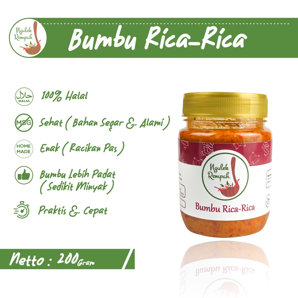 Jual NGULEK REMPAH Bumbu Rica-Rica 200 gram Bumbu Homemade Praktis ...