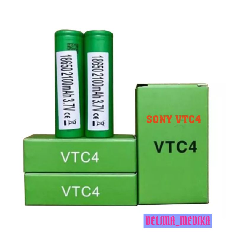 Jual Baterai Rechargable 18650 VTC4 SONY 2100 mAh Real Capacity ...