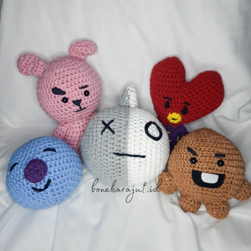 Jual KOLEKSI BONEKA BT21 (BONEKA RAJUT/AMIGURUMI) | Shopee Indonesia