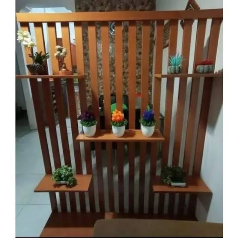 Jual rak penyekat ruangan tamu dari kayu custom ukuran | Shopee Indonesia