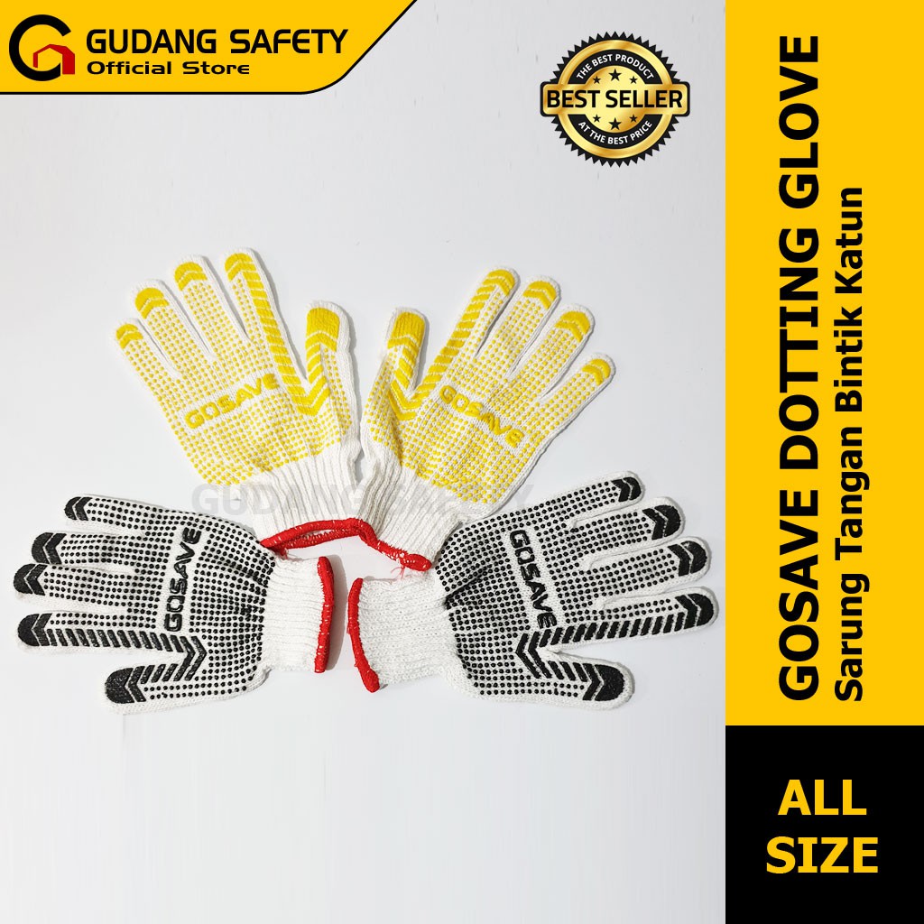 Jual SARUNG TANGAN BINTIK - POLKADOT GLOVE - DOTTING SAFETY GLOVE ...