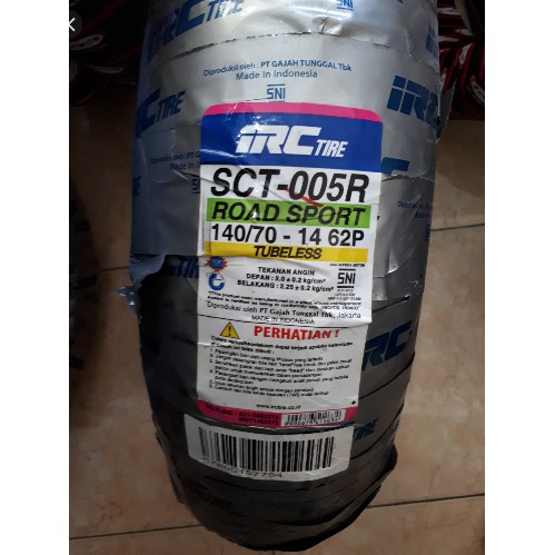 Jual BAN TUBLES 140 70 14 BAN TUBLES AEROX155 BELAKANG IRC SCT005 ...