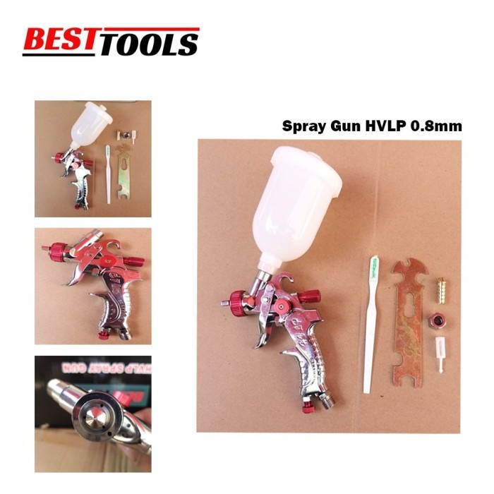 Jual Spray Gun Mini - HVLP-8000 / spray gun HVLP tabung atas 0.8mm ...