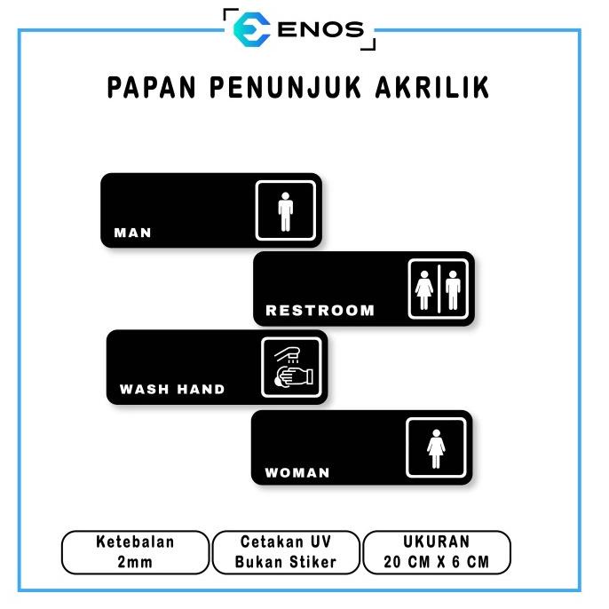 Jual Papan Tanda Wc Toilet Cafe Sign Papan Penunjuk Akrilik Shopee Indonesia