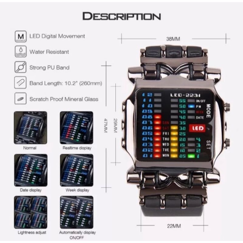 Jual JAM TANGAN LED DIGITAL TVG/jam tangan ORIGINAL/jam tangan pintar ...