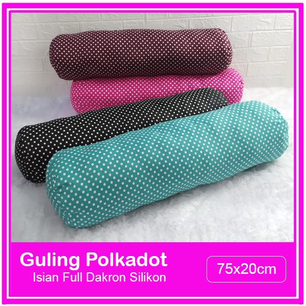 Jual Guling Tidur Silicon Motif Polkadot Size 75x20cm | Shopee Indonesia
