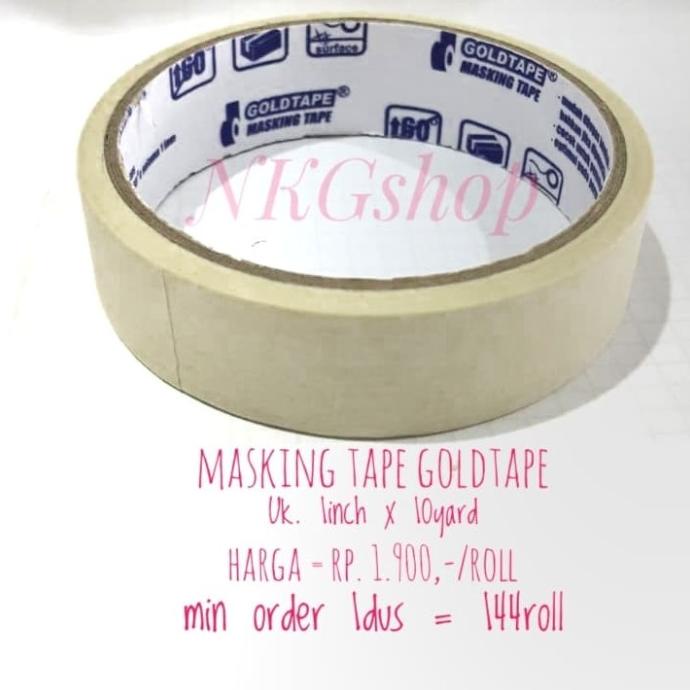 Jual Masking Tape Lakban Kertas Goldtape Inch X Yard Min Dus Roll Shopee Indonesia