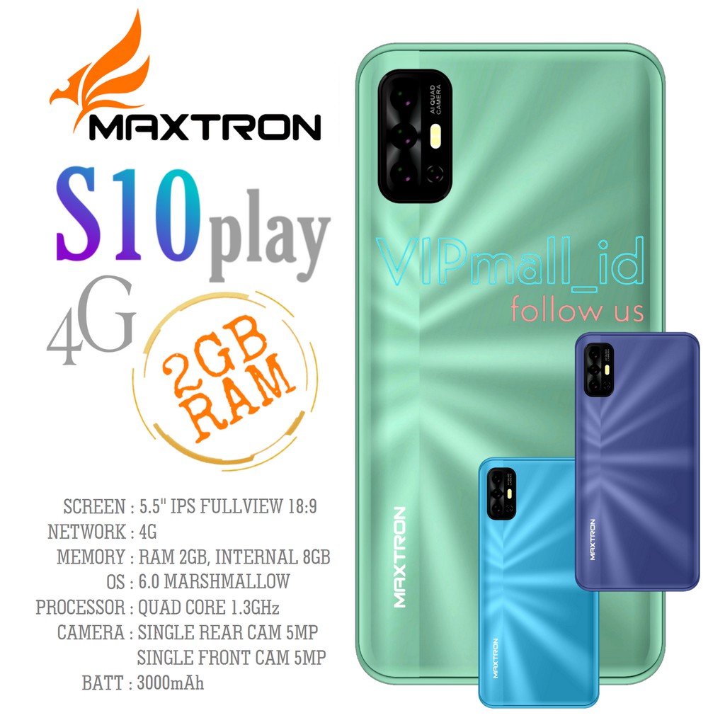 Jual RAM 2GB MAXTRON S10 LITE S10 PLAY HP Android 4G RAM 2GB 8GB HP MAXTRON Shopee Indonesia
