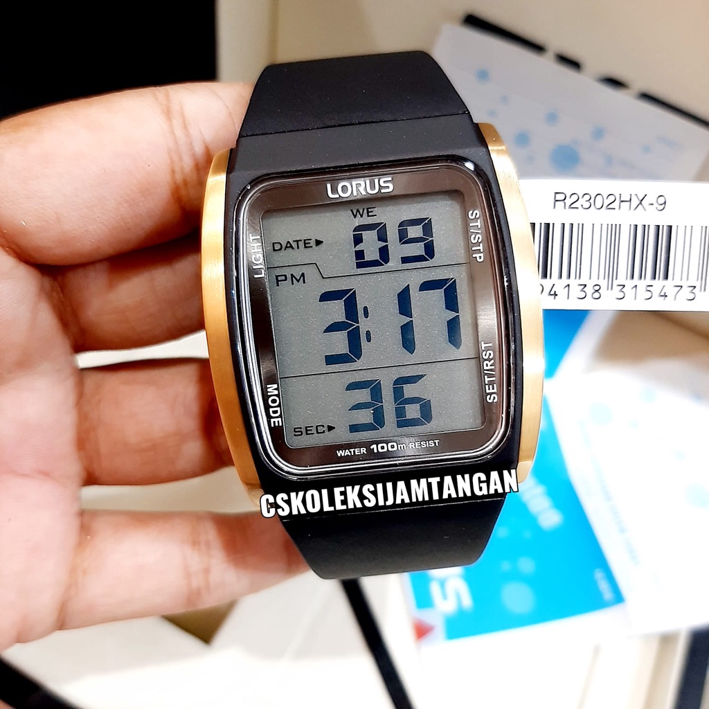 Jual JAM TANGAN PRIA LORUS R2302HX9 R2302HX9 GOLD BLACK RUBBER