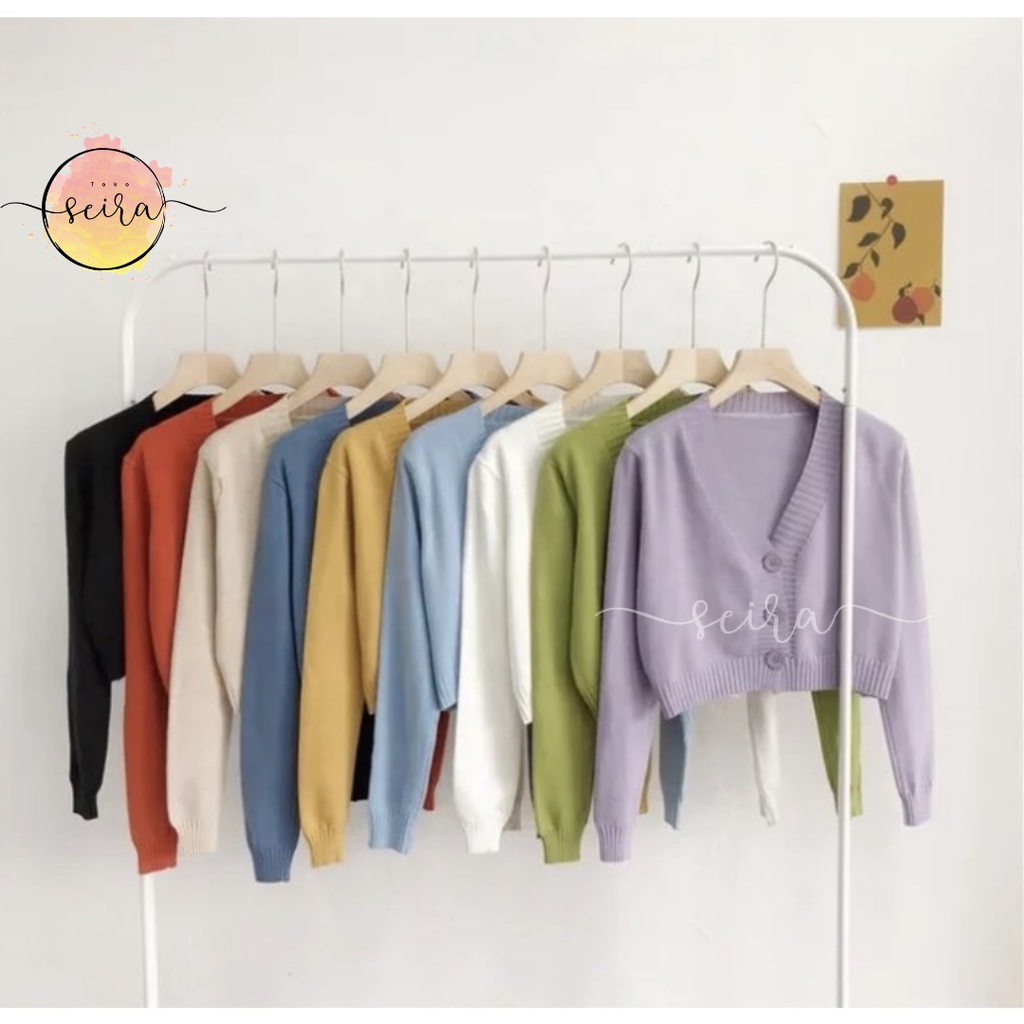Jual [BISA COD] Bailey Cardi Rajut / Cardigan Bailey Rajut / Crop ...