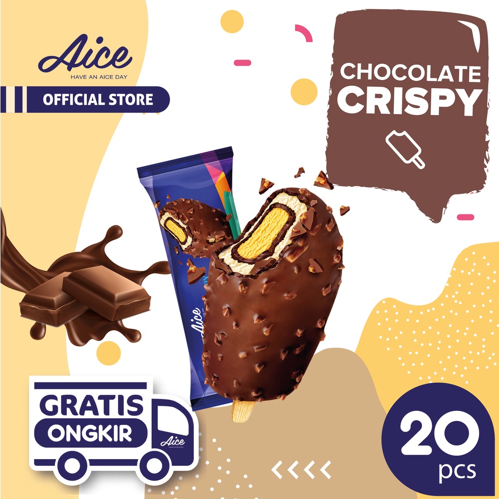 Jual Aice Ice Cream Chocolate Crispy Es Krim Pcs Shopee Indonesia