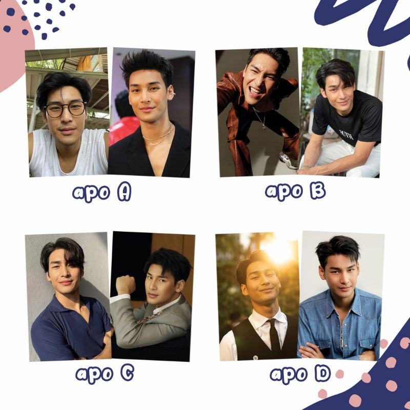 Jual (isi 2 pc) Photocard kinnporsche thai actor apo mile