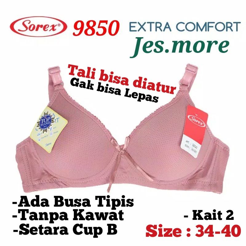 Jual Sorex Bra Bh Tanpa Kawat Busa Tipis Berpori Extra Comfort Kait Sz Shopee