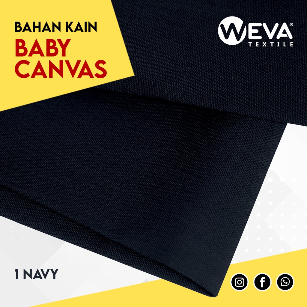 Jual Bahan Kain Baby Canvas Navy - Baby Kanvas Polos Weva Textile ...