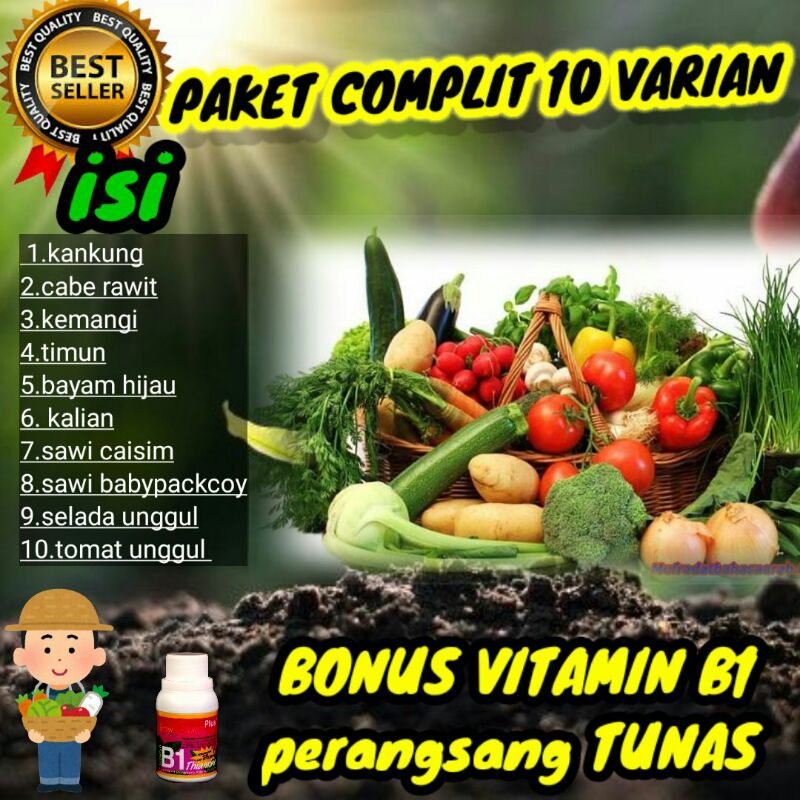 Jual Benih Sayuran Paket Komplit 10 Varian Ungulan | Shopee Indonesia