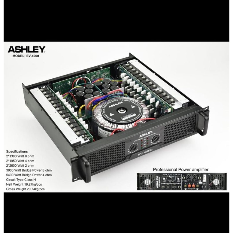 Jual Power amplifier ashley ev4000 ev 4000 garansi original Shopee
