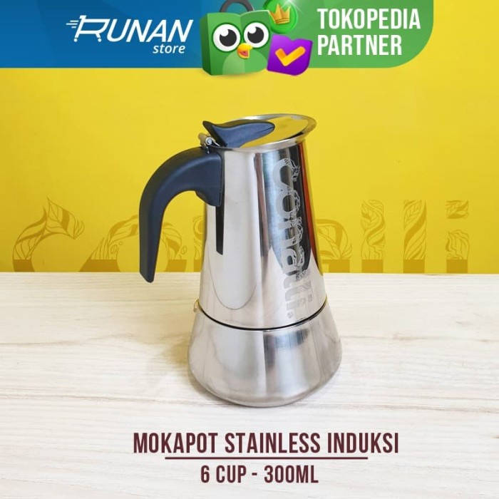 Jual Mokapot Kompor Induksi Mokapot 6 Cup Stainless Conalli 300ml 6cup Shopee Indonesia 6102