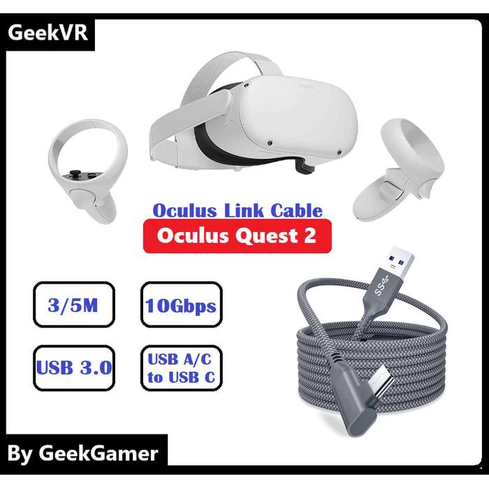 Jual Oculus Link Cable For Oculus Quest - 3M/5M Usb Type A/C To Usb ...