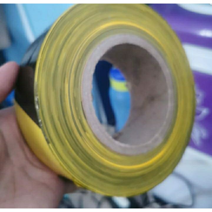 Jual Police Line Roll 2 Inch X 300 Meter Kuning Hitam Pita Pembatas