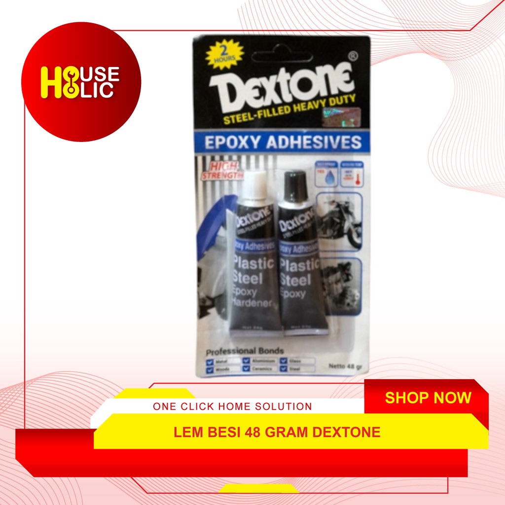 Jual Lem Besi 48 Gram Lem Plastic Steel Epoxy Adhesives Dextone Shopee Indonesia 7470