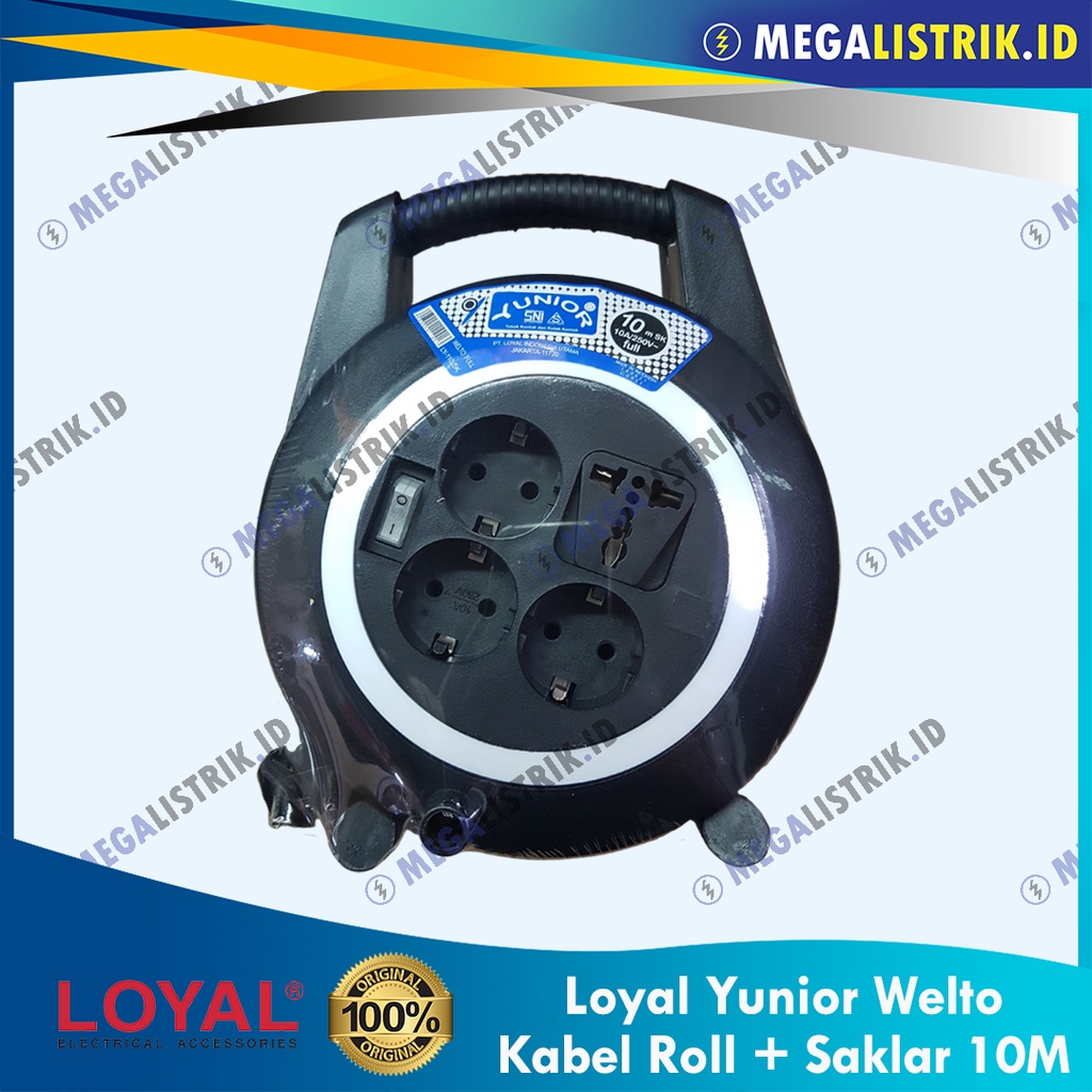 Jual LOYAL KABEL ROLL 10M + SAKLAR / CABLE BOX / ROL / GULUNG + SWITCH ...