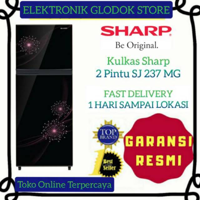 Jual Promo Kulkas Sharp SJ 236 / 237 MG / NEW Lemari Es 2 Pintu SJ 237 ...