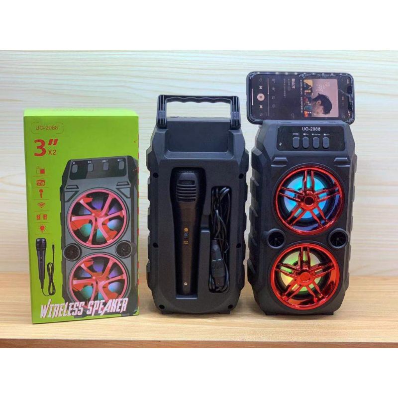 Jual speaker bluetooth portable mic karaoke speaker wireless | Shopee ...