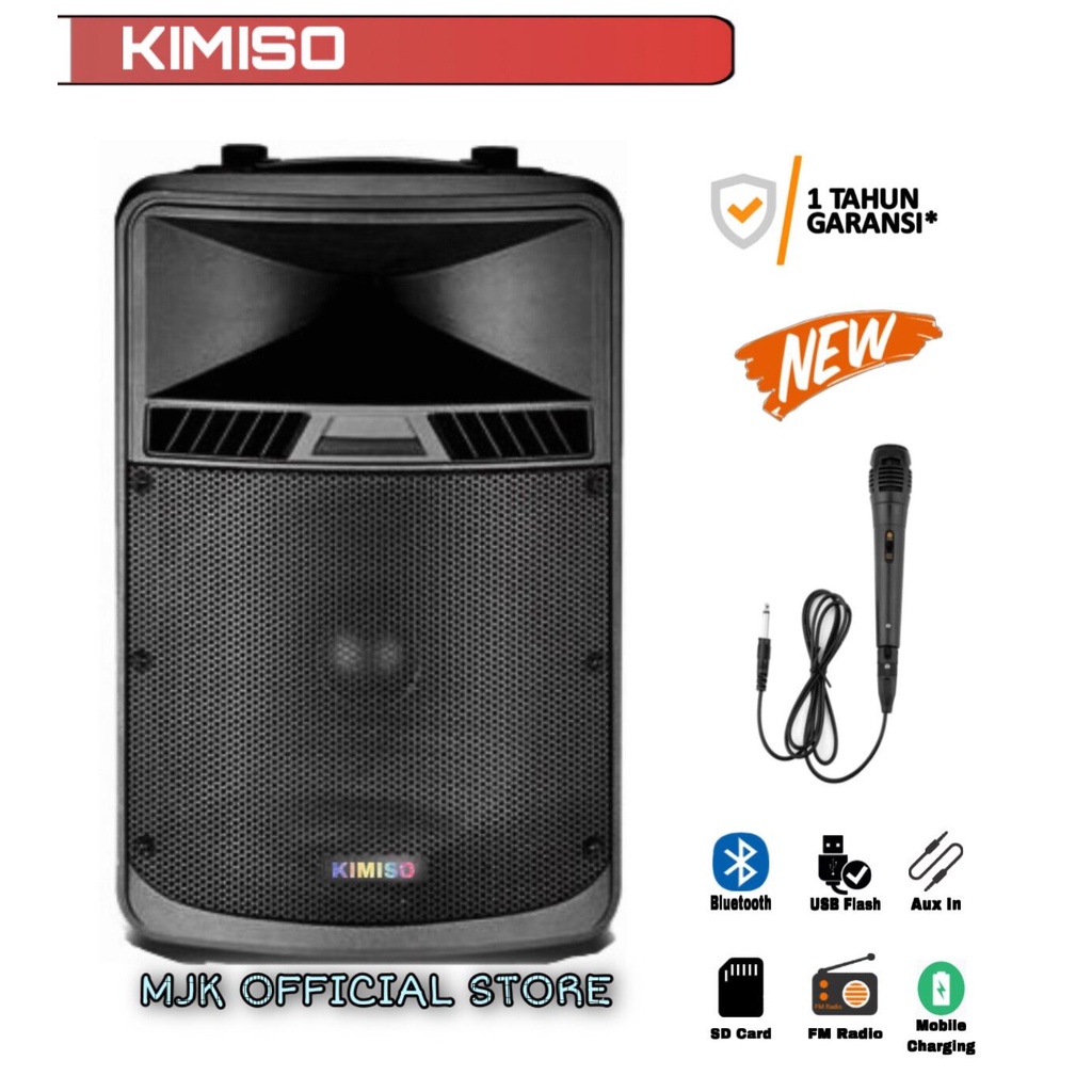 Jual Speaker Bluetooth Aktif Buat Karaoke Ukuran Besar Big Bass Led