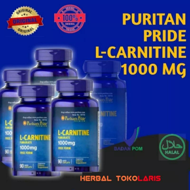 puritan's pride l-carnitine 1000 mg L-Carnitine Puritan Pride 1000 Mg Obat pembakar lemak Menambah masa otot  Pelangsing tubuh body sispack