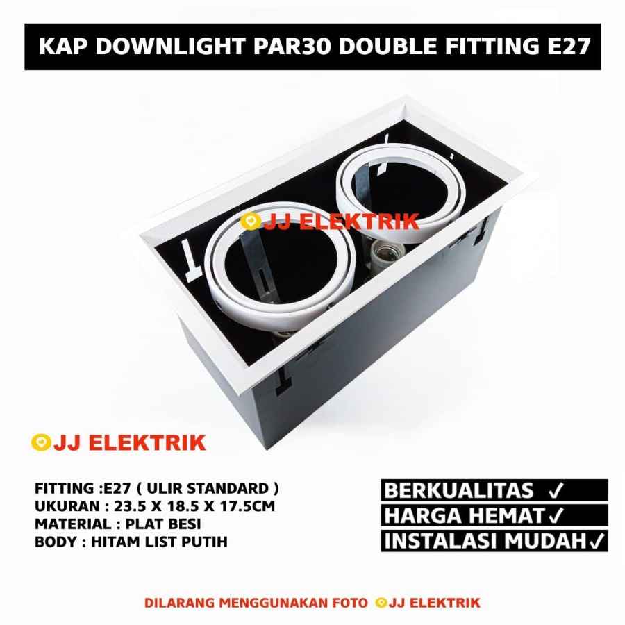 Jual Kap Lampu Sorot Spot Light Downlight PAR30 Spotlight 2 Fitting E27 Shopee Indonesia