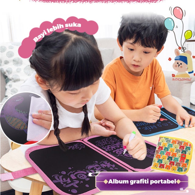 Jual Papan Gambar Anak-Anak-Buku Grafiti Papan Tulis Dua Sisi Bebas ...