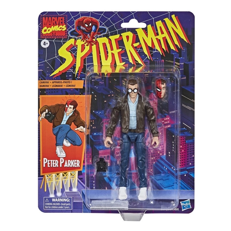HASBRO MARVEL LEGENDS Retro Spider-Man Peter Parker 6 Inch Action Figure EUR 41,31 - FR