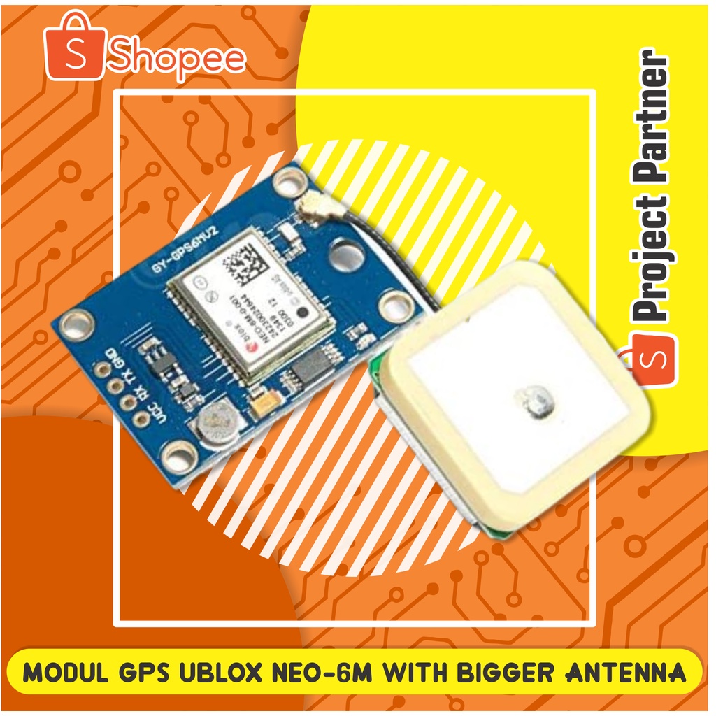 Jual GPS Module Ublox NEO-6M with Bigger Antenna | Shopee Indonesia