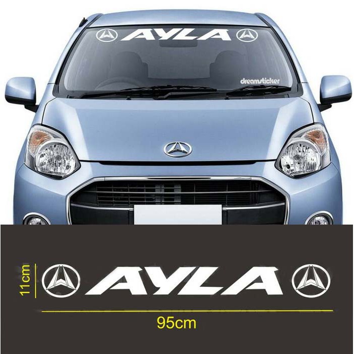 Jual STICKER STIKER KACA DEPAN MOBIL DAIHATSU AYLA WINDSHIELD | Shopee ...