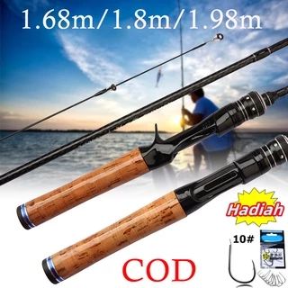 Jual Joran Pancing 1.8m 2.1m 2 Sections Power 8LB--20LB Fishing Rod Solid  Carbon Pole