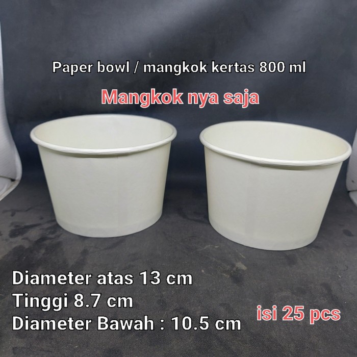 Jual Paper Bowl Mangkok Kertas Tebal Ml Mangkok Nya Saja Isi