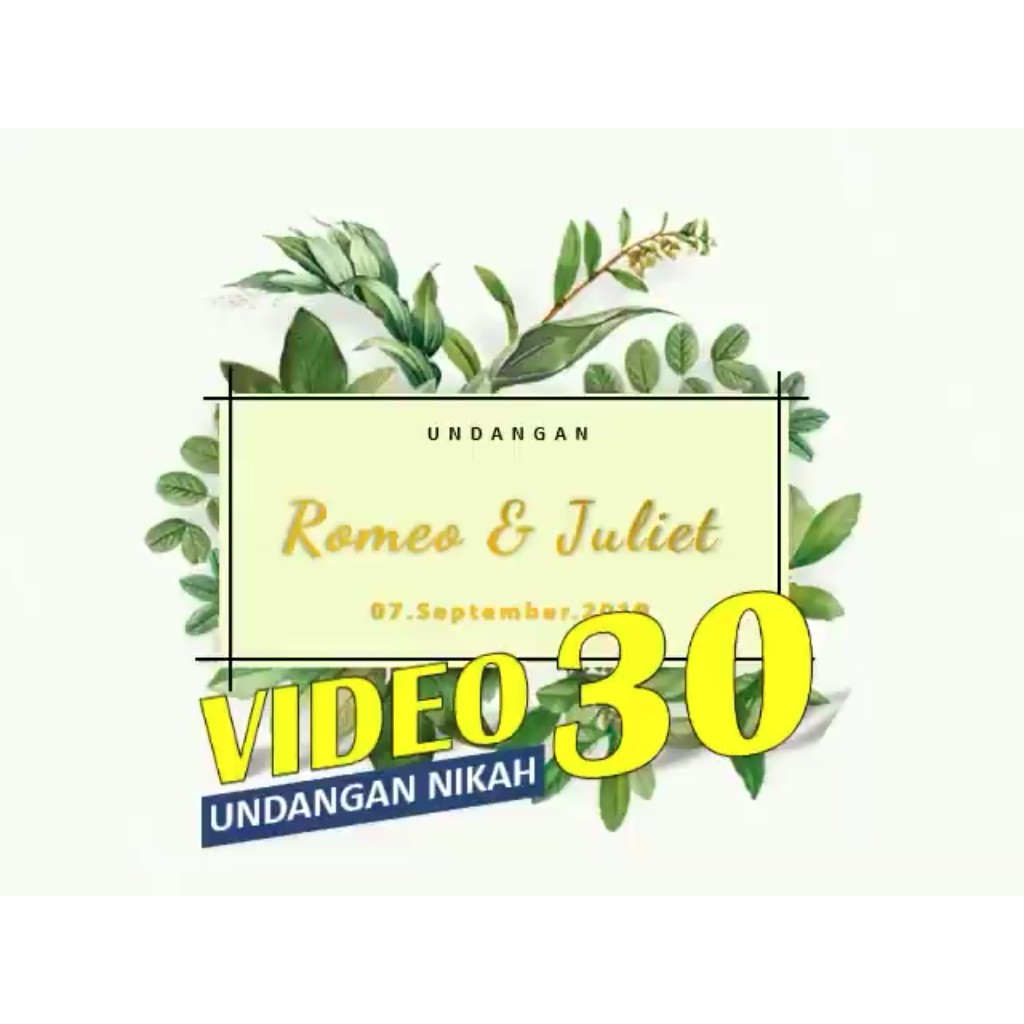 Jual Undangan Video Pernikahan Digital Wedding Invitation 30 | Shopee ...