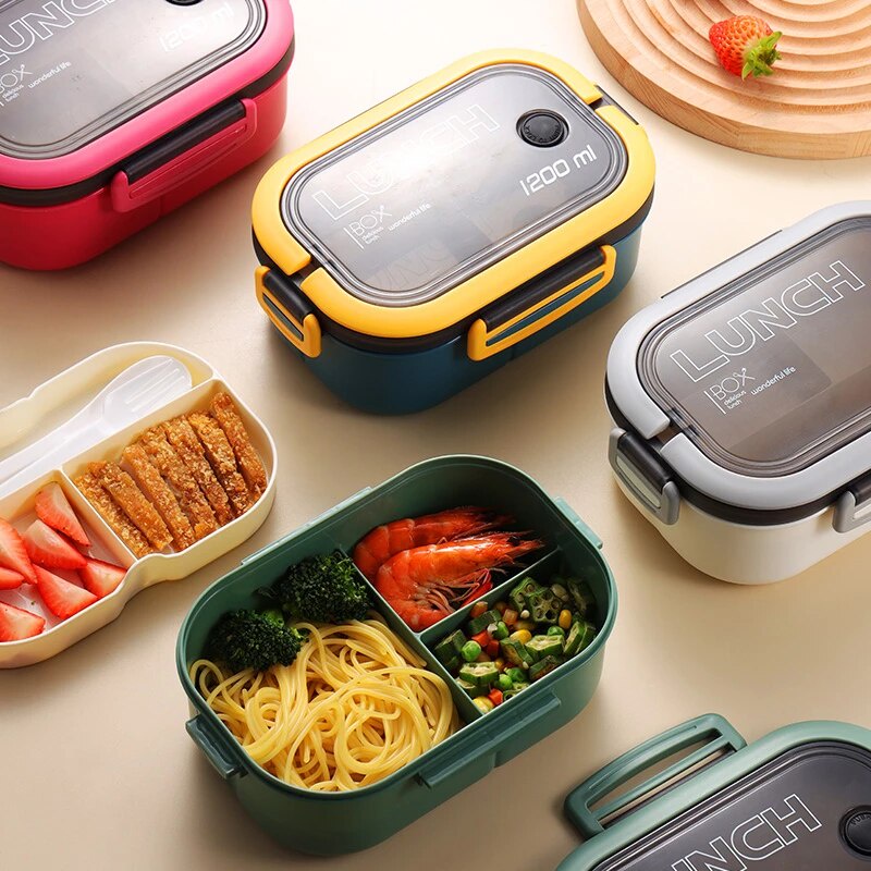 Jual Kotak Nasi Tempat Makanan Lunch Box Wonderful Life 1200 ML 0240