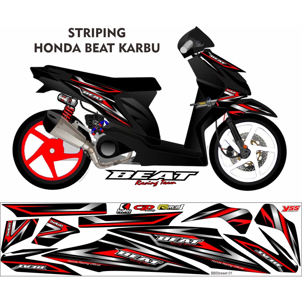 Jual Stiker Striping Honda Beat Karbu Variasi Racing Sangat Cocok Buat Motor Kesayangan Anda