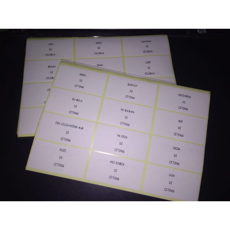 Jual cetak label nama undangan murah | Shopee Indonesia