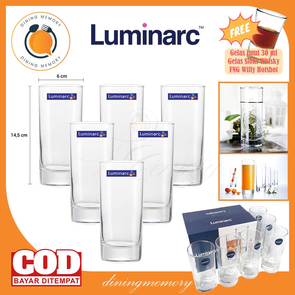 Jual Luminarc Gelas Minum Islande Tumbler Highball 290ml 6 Pcsset Shopee Indonesia 4211